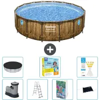 Bestway Power Steel, piscina rotonda - 488x122 cm - composta da 6 parti, modello S582
