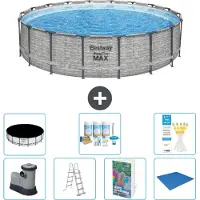 Bestway Steel Pro MAX, piscina in acciaio, forma rotonda - 549x122 cm - 6 pezzi, modello S599