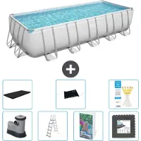 Bestway Power Steel, piscina rettangolare - 640x274x132 cm - composta da 6 parti, modello S543