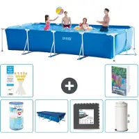 Intex Piscina fuori terra rettangolare - 450x220x84 cm - composta da 5 elementi - modello S142