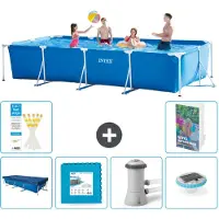 Intex Piscina fuori terra rettangolare - 450x220x84 cm - composta da 5 elementi, modello S174