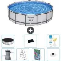 Bestway Piscina gonfiabile Steel Pro MAX, rotonda, 457x122 cm, composta da 6 parti, modello S598