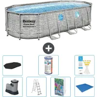Bestway Power Steel, piscina ovale - 549x274x122 cm - composta da 6 parti, modello S594