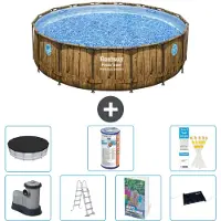 Bestway Power Steel, piscina rotonda - 488x122 cm - composta da 6 parti, modello S619