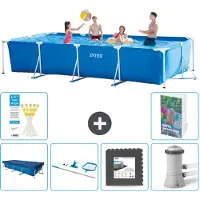 Intex Piscina fuori terra rettangolare - 450x220x84 cm - composta da 5 elementi - modello S163