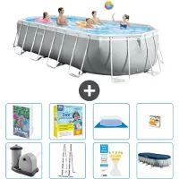 Intex Piscina fuori terra ovale "Prism Frame" - 610x305x122 cm - 7 pezzi - Modello S529