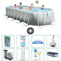 Intex Piscina fuori terra ovale "Prism Frame" - 610x305x122 cm - 7 pezzi - Modello S549