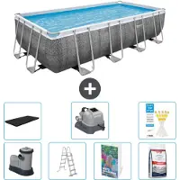 Bestway Power Steel, piscina rettangolare - 549x274x122 cm - composta da 6 parti, modello S649