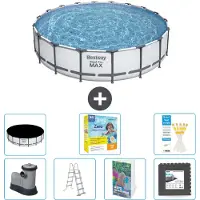 Bestway Steel Pro MAX, piscina in acciaio, forma rotonda - 549x122 cm - 6 pezzi, modello S607