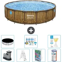 Bestway Power Steel, piscina rotonda - 549x122 cm - composta da 6 parti, modello S556