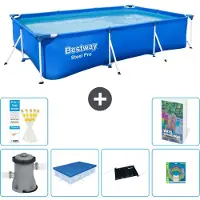 Bestway Steel Pro, piscina rettangolare - 300x201x66 cm - composta da 5 parti, modello S211