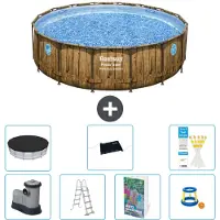 Bestway Power Steel, piscina rotonda - 488x122 cm - composta da 6 parti, modello S559