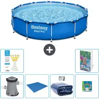 Bestway Steel Pro, piscina in acciaio, rotonda - 366x76 cm - composta da 5 parti, modello S220