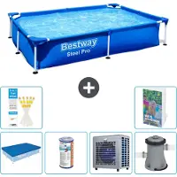 Bestway Steel Pro, piscina rettangolare - 221x150x43 cm - composta da 5 parti, modello S29