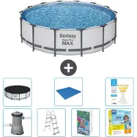 Bestway Piscina gonfiabile Steel Pro MAX, rotonda, 427x122 cm, composta da 6 parti, modello S546