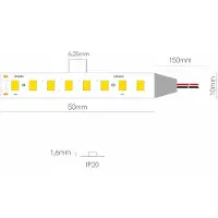 Beneito Faure Striscia LED 5 metri serie FINE 97 24V 10W/m temperatura colore 2200K grado di protezione IP20 -