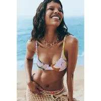Desigual , top bikini a triangolo stampato, L