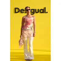 Desigual , Maglietta a maniche corte stampata, Poliestere, XL
