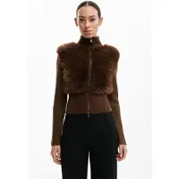 Desigual , Cardigan cioccolato, Donna, Marrone, M