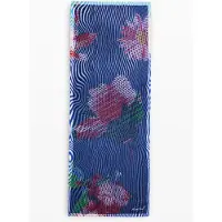 Desigual , foulard rettangolare bluestrip, Poliestere, Blu, U
