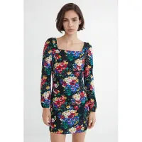 Desigual , Vestito corto slim scollatura quadrata, Viscosa, XL