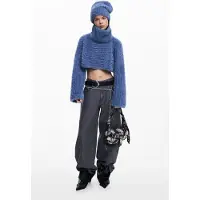 Desigual , pack maglia crop e cappello, Donna, Poliestere, Blu, U
