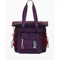 Desigual , zaino grande multiposizione in nylon, Donna, Poliammide, Rosso, U