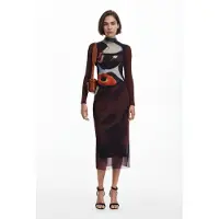 Desigual , Vestito midi multiposizione, Poliestere, S