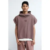 Desigual , Maglietta con cappuccio logo, Uomo, Cotone, Rosso, S