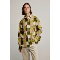 Desigual , camicia a quadri patchwork, Uomo, Cotone, Verde, S