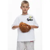 Desigual , maglietta a maniche corte da baseball, Bambini, Cotone, Bianco, 5/6