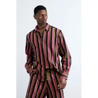 Desigual , camicia a righe bicolore, Uomo, Rosso, S