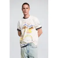 Desigual , Maglietta stampata con disegni, Uomo, Cotone, Bianco, XS