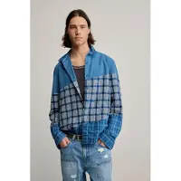 Desigual , camicia patch a quadri, Uomo, Cotone, Blu, M