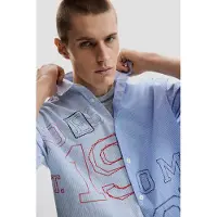 Desigual , camicia ricamata, Uomo, Cotone, Blu, M