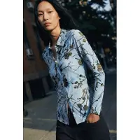Desigual , Camicia floccata, Donna, Poliestere, Blu, L
