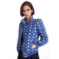 Desigual , Giacca padded con pizzo, Blu, S