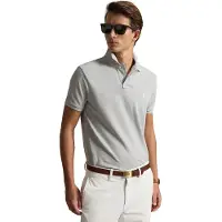 Ralph Lauren per uomo. 710680784529 Il iconico polo in piqué grigio (XL), Casual, Cotone, Manica corta