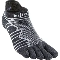 Injinji Ultra Run No Show Wool Calze da running (40,5-44, grigio)
