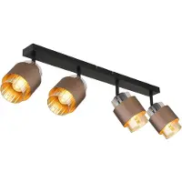 Globo Lampada da soffitto, vetro, ambra, orientabile, girevole, L 65 cm