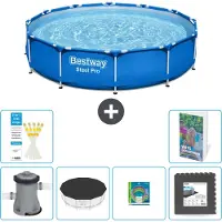 Bestway Steel Pro, piscina in acciaio, rotonda - 366x76 cm - composta da 5 parti, modello S317
