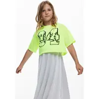 Desigual , abito a doppio strato rugby, Bambini, Poliestere, Nero, 3/4