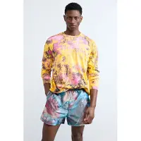Desigual , maglietta ricamata stampata, Uomo, Cotone, Giallo, S