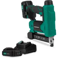 Vonroc Pistola graffatrice chiodatrice 20V | Con due batterie 2.0Ah e caricatore rapido