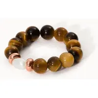 Purelei Anxiety Tiger‘s Eye Pearl Ring Mit Perle Rosegold Taglia: M/L | Anelli Outlet | Donna | Bianco