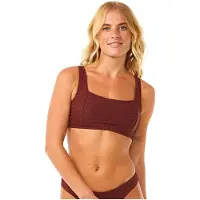 Rip Curl Women's Premium Surf Crop Parte superiore bikini Donna (M, nero)
