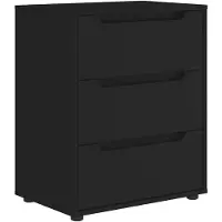 vidaXL Credenza VISNES Nero 60x40x73 cm Materiale a base di legno