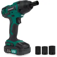 Vonroc Avvitatore a impulsi a batteria 20V - 150Nm - Incl. 4 bussole | Con batteria 2.0Ah e caricatore