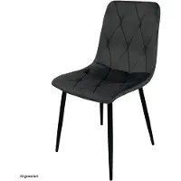 HTI Sedia da pranzo Mesa Eco Velluto Grigio