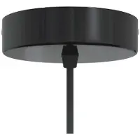 vidaXL Lampada a sospensione regolabile in altezza E27 Nero lucido Ø 31 cm